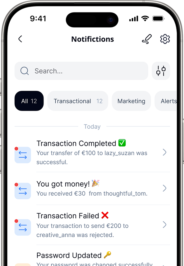 Notification features